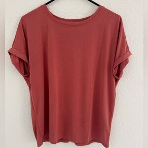 Simply Vera Vera Wang Terracotta Short Sleeve Top